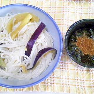 茄子と冷麦